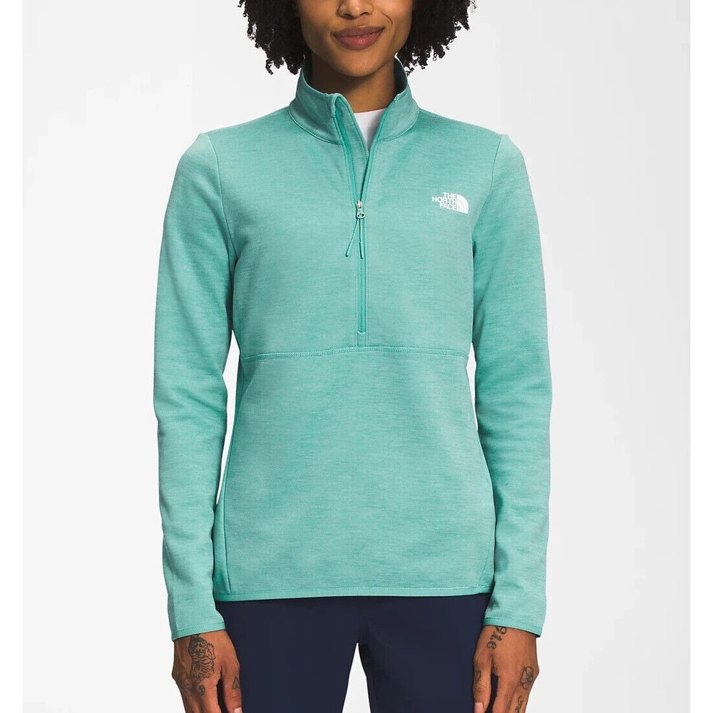 The‎ North Face Canyonlands 1/4 Zip Sz L Green Pullover Sweater Gorpcore Bright
